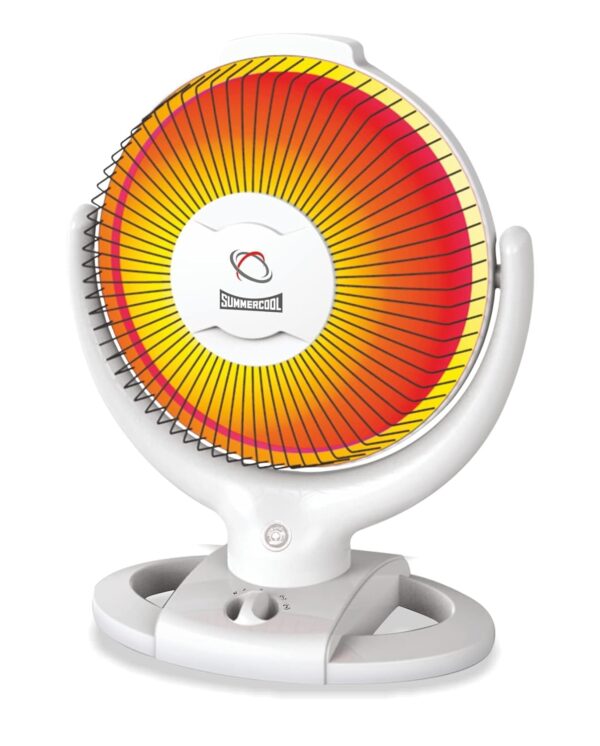 Heating Table Fan Dish Heater, Portable Electric Room Heater, White
