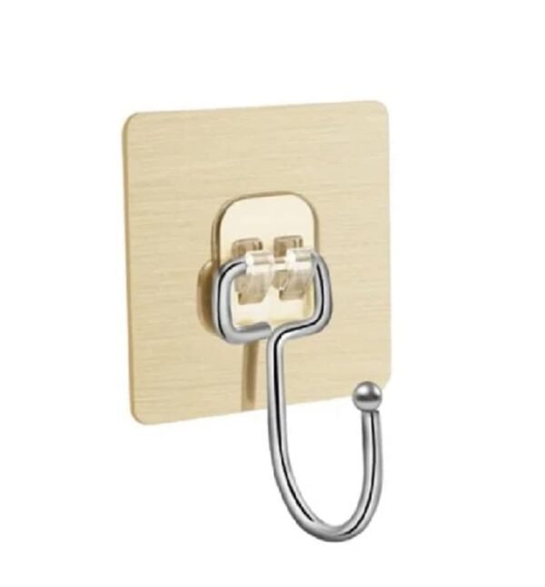5 Pack Heavy Duty Adhesive Wall Hooks – Waterproof Stainless Steel Stick On Hooks for Towel, Coat & Kitchen Storage – Damage-Free Wall Hangers for Bathroom, Home, and Office Organization
