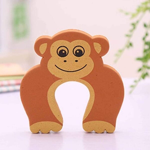 Finger Pinch Door Guard for Baby Safety (Monkey Shape Pack of 8)-Door Stopper for Protection from Door Slamming & Accidental Door Lock