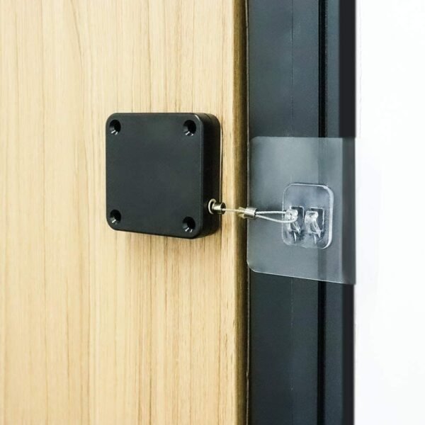 Automatic Door Closer – Adhesive Self-Closing Device with Durable Wire Rope, Punch-Free Install for Home, Office, Bedroom, Kitchen, Iron or Wooden Doors