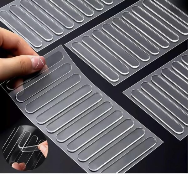 10 Pcs Silicone Strip Soft Wall Protector from Sofa, Self Adhesive Rubber Bumper Strip, Cabinet Door Bumpers, Furniture Crash Pads, Wall Shield Bumper Guard for Bumpers Stopper Silencer